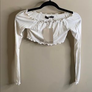 Off shoulder crop top